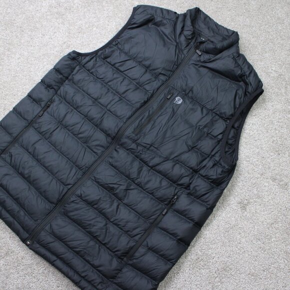 Mountain Hardwear Puffer Vest Mens XL Black Goose Down Quilted Full Zip Jacket - Picture 3 of 14